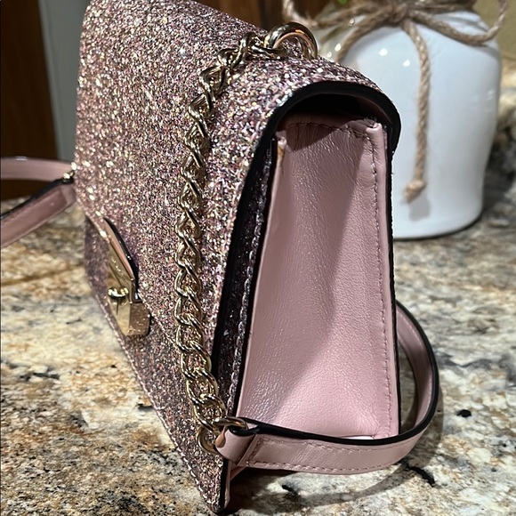 Kate Spade EUC Sunset Lane Esmena Glitter Crossbody Bag - Rose Gold - Picture 4 of 9
